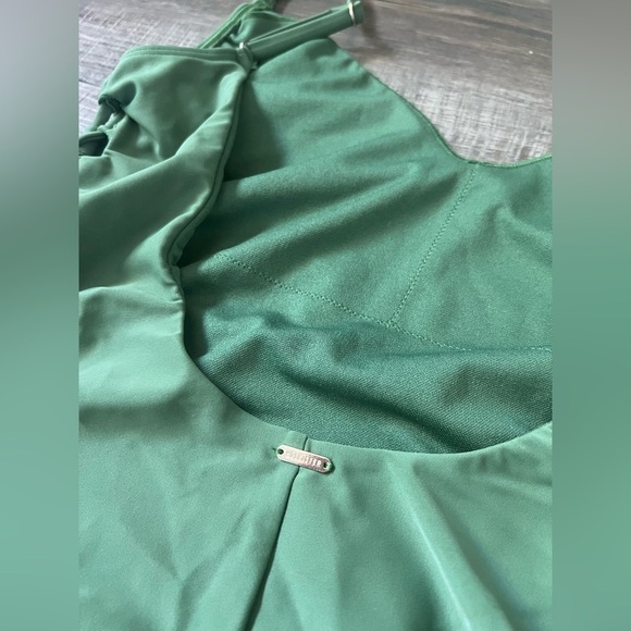 HOLLISTER One Piece Bathing Suit XL Olive Green Sage Lace Up Side Sexy Beach - Picture 6 of 7